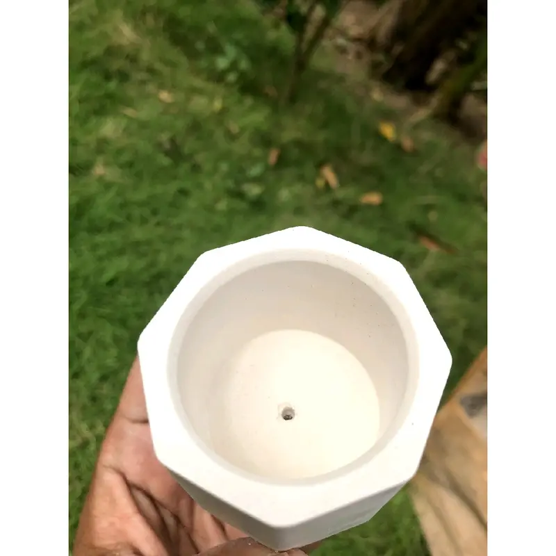 pot mini semen/gypsum octagon kaktus sukulen, lilin, souvenir. 2
