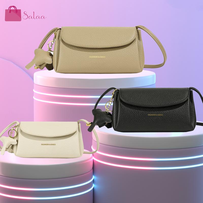Túi Xách Nữ Túi Đeo Vai Salaa Mini Ngăn Túi Tặng Kèm Móc Khoá Dây Đeo Điều Chỉnh Bag Kem Nhung Da Pu Salaa