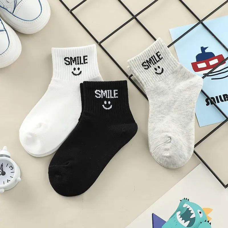 Tất Trẻ Em, Cotton, Dài Giữa Bắp Chân, Mùa Xuân Và Mùa Thu, Đen Trắng, Thích Hợp Cho Học Sinh, Trẻ Em, Trẻ Em Trung Bình Và Lớn, Tất Bé Trai, Tất Thể Thao, Năm 2024 6