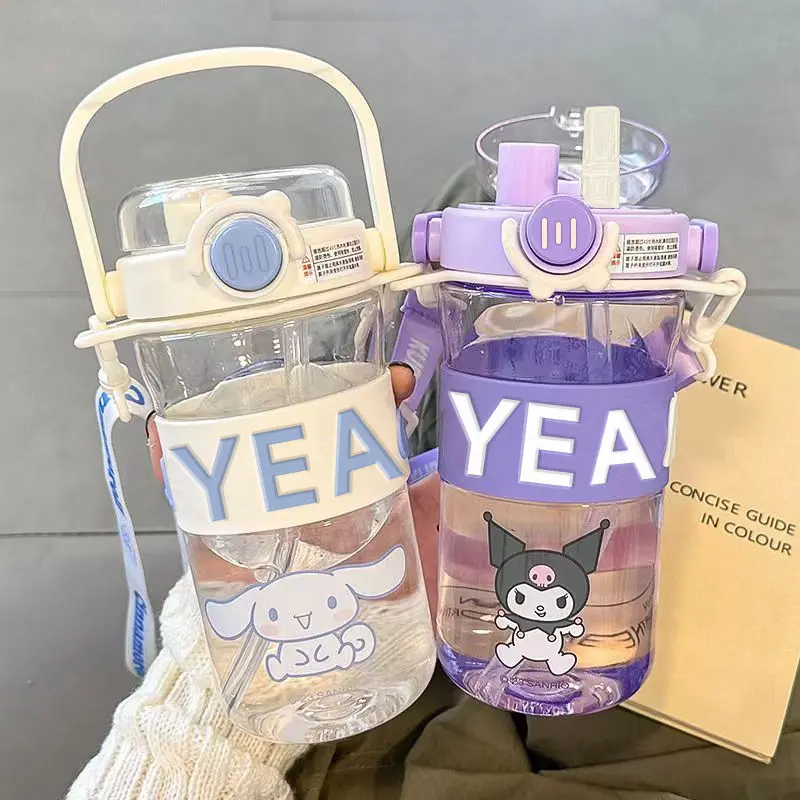 Cawan Air, Clow M Cinnamoroll Babycinnamoroll, untuk Kanak-kanak Perempuan, Tampan, Kapasiti Besar, Penggunaan Dwi, Diperbuat daripada Plastik, Tahan Suhu Tinggi, dengan Straw, Cawan Kanak-kanak