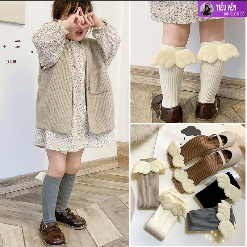 TA018-COMBO 3 đôi tất gối thiên thần bé gái mix dồ siêu xinh 1-8 tuổi Tiểu Yến KID