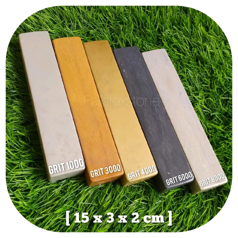Batu Asahan Pisau taji 1 set isi 5 pcs 15x3x2cm. Asahan murah berkualitas 1