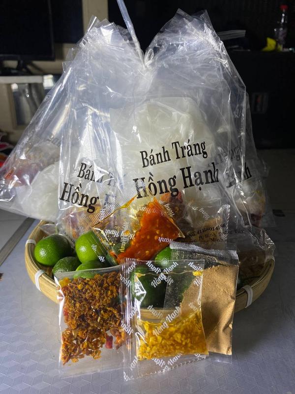 10 Bánh Tráng Trộn Hồng Hạnh SaTe Tỏi Bò Trắng 4