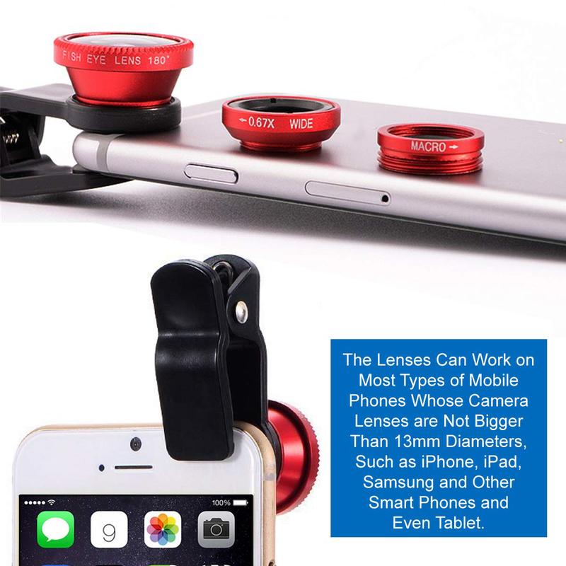Product Introduction of 3 in 1 Fisheye Lens  Wide Angle Macro External Camera Artifact Mobile Phone Universal 7