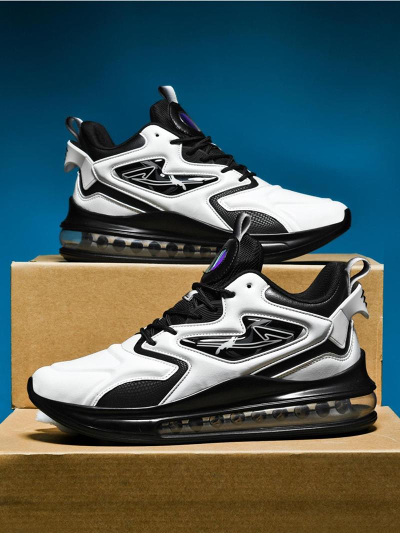 Product Introduction of Men's Sporty Lace Up Sneakers, Casual Comfortable Breathable Running Shoes, Trendy All-match Anti-slip Sneakers for Daily Wear, Trainer 1