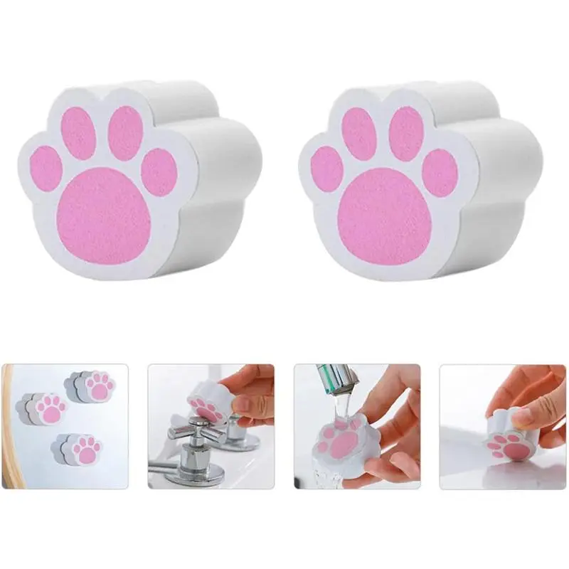 Paw Shaped Cleaning Sponge, 2 Counts/set Instantly Removing Stains Cleaning Sponge, Bathroom & Toilet Cleaning Sponge, Home Care Supplies 2