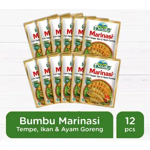 Desaku Marinasi Bumbu Gorengan Tempe Ikan & Ayam 12 X 15gr Spicy Pedas 12 Pcs Bumbu Tradisional Indonesia