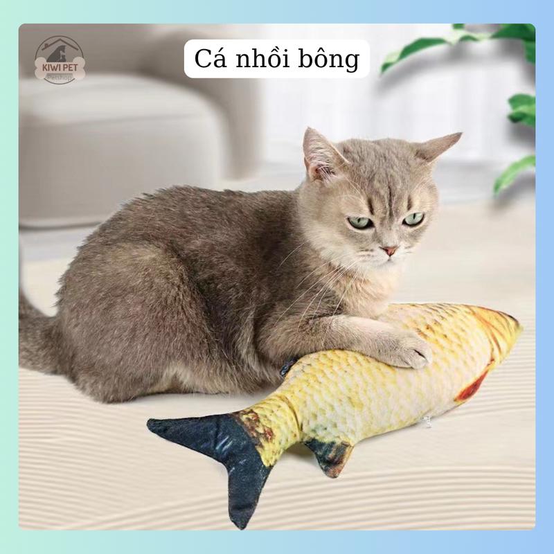 [40cm] Đồ chơi cho thú cưng size Lớn, Cá đồ chơi có CỎ MÈO cho mèo, Đồ chơi giảm stress cho mèo 1