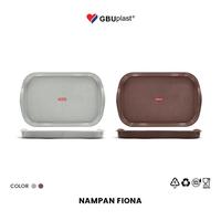 Gambar GBUplast Fiona Nampan Baki Saji Serbaguna 40 x 27 cm Food Tray Piring Teh dan Kopi NP-002 - ABU-ABU dari GBUplast Houseware Kota Tangerang 1 Tokopedia