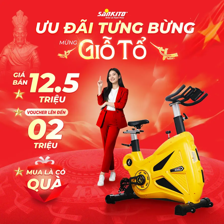 Xe Đạp Tập Sankito S-7966 Thiết Kế Sang Trọng Hiện Đại