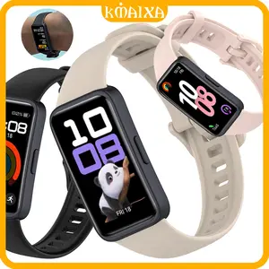 Rubber Strap for Huawei Band 10 /Huawei Band 9 /Huawei Band 8 / Huawei Band 7 / Huawei Band 6 / Honor Band 7 6 Silicone Band Polos Hematacc Bracelet Belt Tali Jam Tangan Smartwatch for Huawei Band 10 9 8 NFC