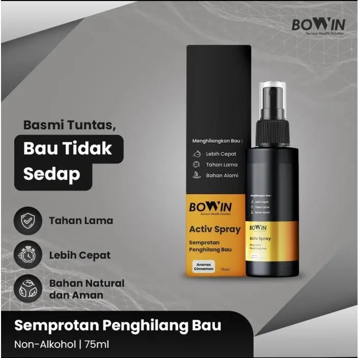 BOWIN Activ Spray Semprotan Penghilang Bau Helm/Jaket/Sepatu 75ml 4