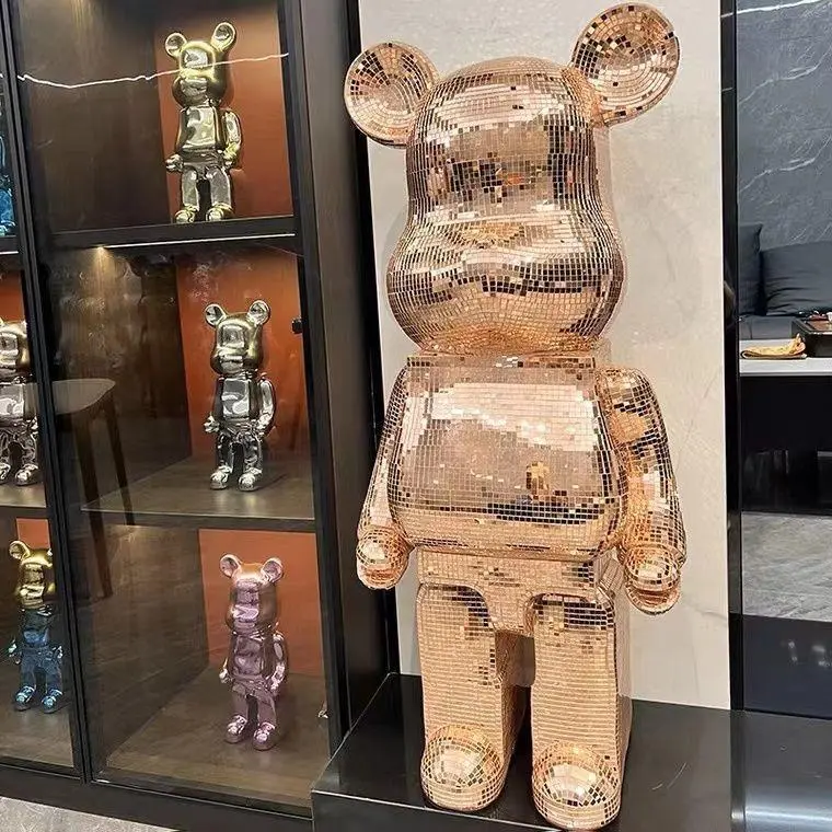 Gấu Bearbrickk 80cm Bling Bling Đính Đá Siêu Dễ Thương, Trang Trí, Quà Tặng. 4