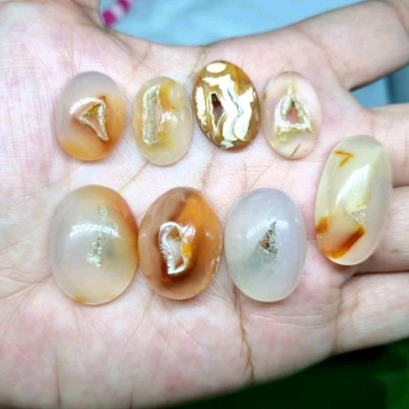 Cincin batu akik combong bolong asli alam 2