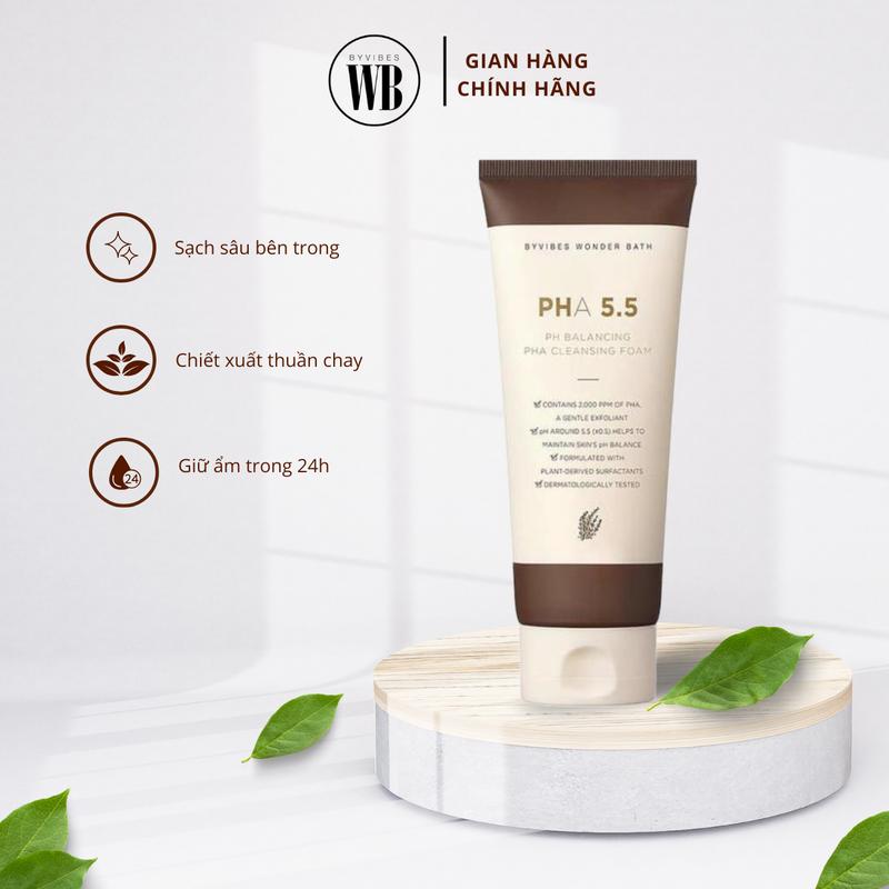 Sữa rửa mặt PHA 5.5 Byvies Wonder Bath Tạo Bọt Dịu Nhẹ, Giúp Làm Sạch Da Hiệu…