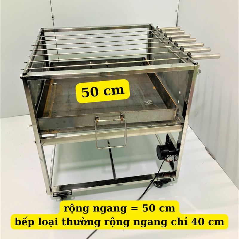 Bếp nướng thịt than hoa, bếp nướng thịt có moto quay 7 xiên, bếp nướng thịt inox không gỉ 2