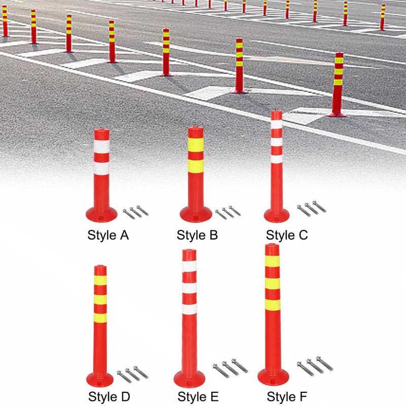Reflective Pipe Warning Post Parking Barrier Pole Safe Bollard Post for Industrial Storefront Sidewalks Traffic Area Hotels 4