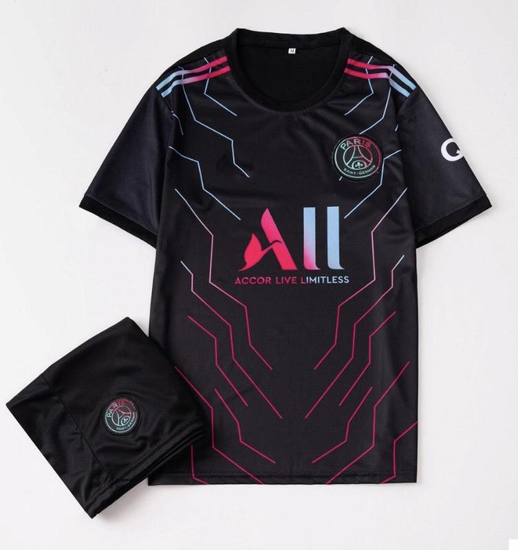 [PS - Đ02] in tên số áo theo yêu cầu - Bộ quần áo bóng đá, áo đá banh psg đen mới -  hàng thun lạnh loại thoáng khí thoải mái unisex top Sport