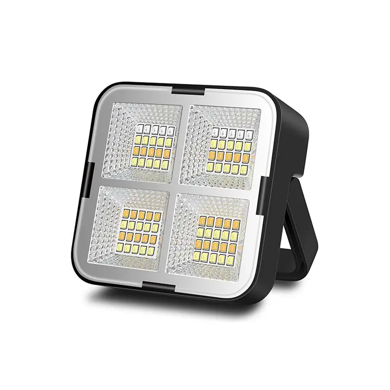 USB Rechargeable Portable Emergency Light, Solar Rechargeable Multifunctional Searchlight, Portable LED Floodlight for Outdoor Home, Long Distance Travel, Camping