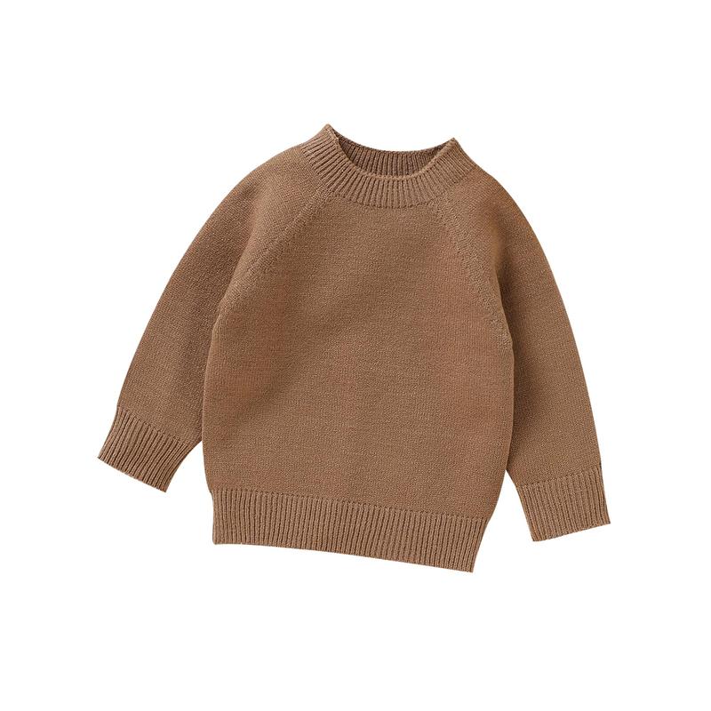 Product Introduction of Toddler Autumn Winter Knit Sweaters Long Sleeve Round Neck Solid Color Knitwears 42
