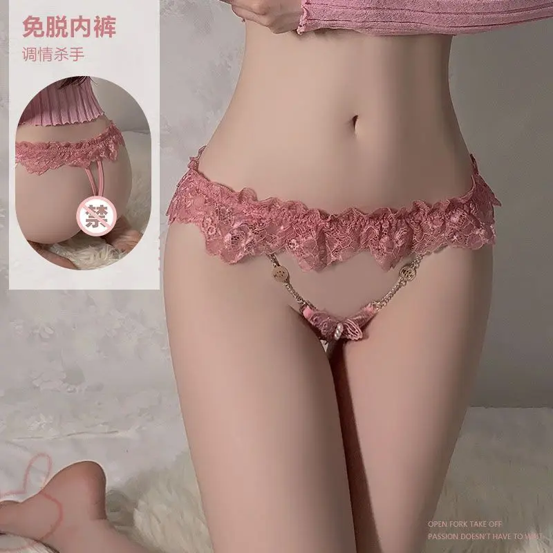 Quần Lót Tam Giác Cạp Thấp, Xu Hướng Thời Trang Mới, Ngoại Cỡ, Ren Gợi Cảm, Xuyên Thấu, Cám Dỗ, Dây Xích Nữ, Phong Cách Dễ Thương Và Gợi Cảm, Quần Thong, Năm 2025
