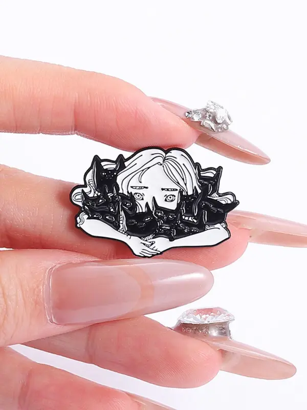 Cartoon Cat Design Brooch, Cute Enamel Pin Suitable for Backpacks, Jeans, Scarves, Hats Decoration, Trendy All-match & Exquisite Brooch for Birthday Gift 3