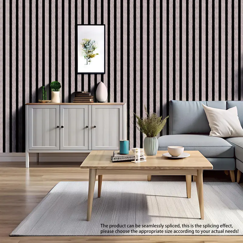Striped Pattern Wallpaper, 1 Roll Waterproof Self-adhesive Wallpaper, Peel & Stick Sticker for Living Room & Dining Room & Bedroom 3