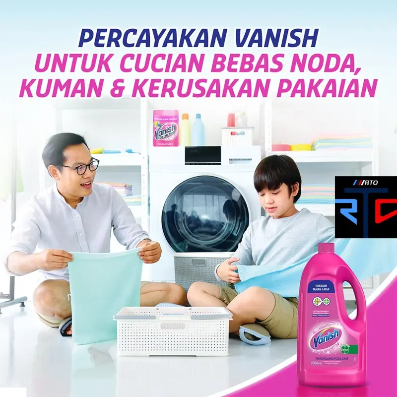 Vanish Pink Multi Power 105g Pouch - Penghilang Noda & Kuman Pakaian Putih Buah 2