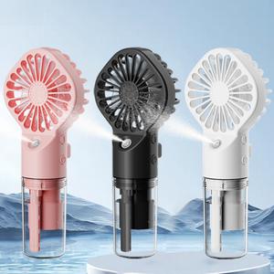 F3 Portable Humidifying Fan Mini Handheld Spray Fan Portable USB Rechargeable Humidifier Mini Handheld Fan with Water Spray Function