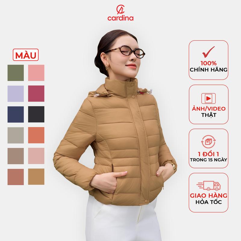 Áo phao nữ CARDINA chất liệu cao cấp siêu nhẹ thiết kế phom ôm vừa tôn dáng trẻ trung 4PNF01 Top Jacket Women Áo Khoác