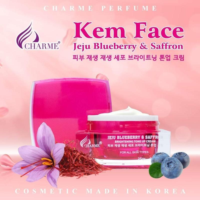  Charme - Kem dưỡng trắng da mặt Blueberry Charme - Sản xuất tại Hàn Quốc cấp ẩm nâng tông dưỡng trắng Skincare Nữ Chăm Sóc Da Dưỡng Ẩm Da Women 