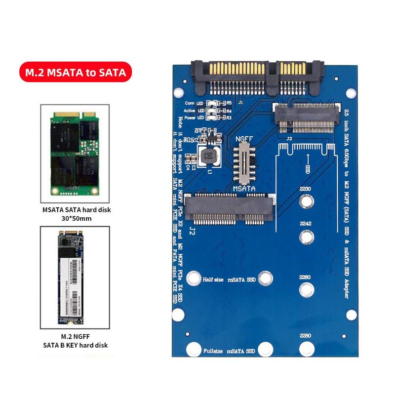 Product Introduction of Bảng điều hợp SATA SSD sang SATA 3.0, Bộ chuyển đổi 6.0Gbps, Bộ chuyển đổi thẻ chuyển đổi tấm, Tương thích với M.2 MSATA sang SATA 7