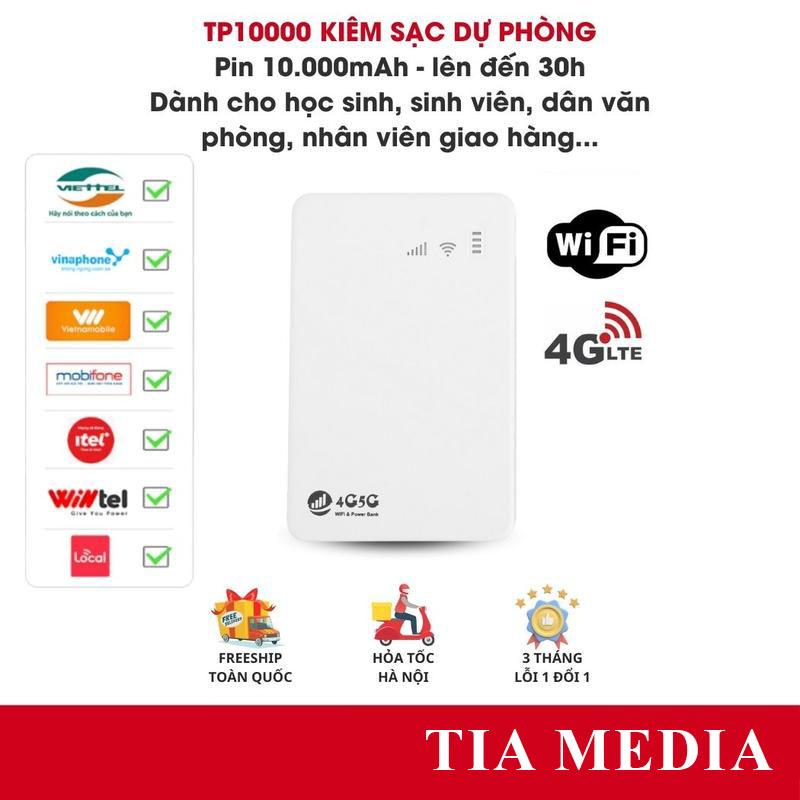 TP10000 Bộ Phát Wifi Từ Sim 4G Kiêm Sạc Dự Phòng Pin 10000mAh (Phát Wifi Lên Đến 30-40h Liên Tục)