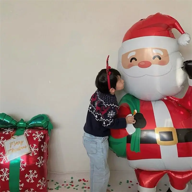 ตกแต่งลูกโป่งอลูมิเนียม, ธีมสวัสดีซานตาคลอสคริสต์มาส, เหมาะสำหรับร้านสะดวกซื้อ, ห้างสรรพสินค้า, ร้านอาหารและตกแต่งบาร์, อุปกรณ์ประกอบฉากที่ยอดเยี่ยม
