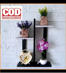 {COD] RAK POT BUNGA HIAS MINI KEMBAR TEMPEL DINDING