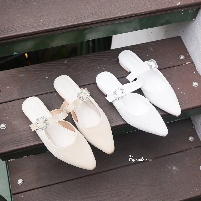 Dép sục nữ khóa vuông trendy , sục mũi nhọn - THENYSMILE - JICKI 4