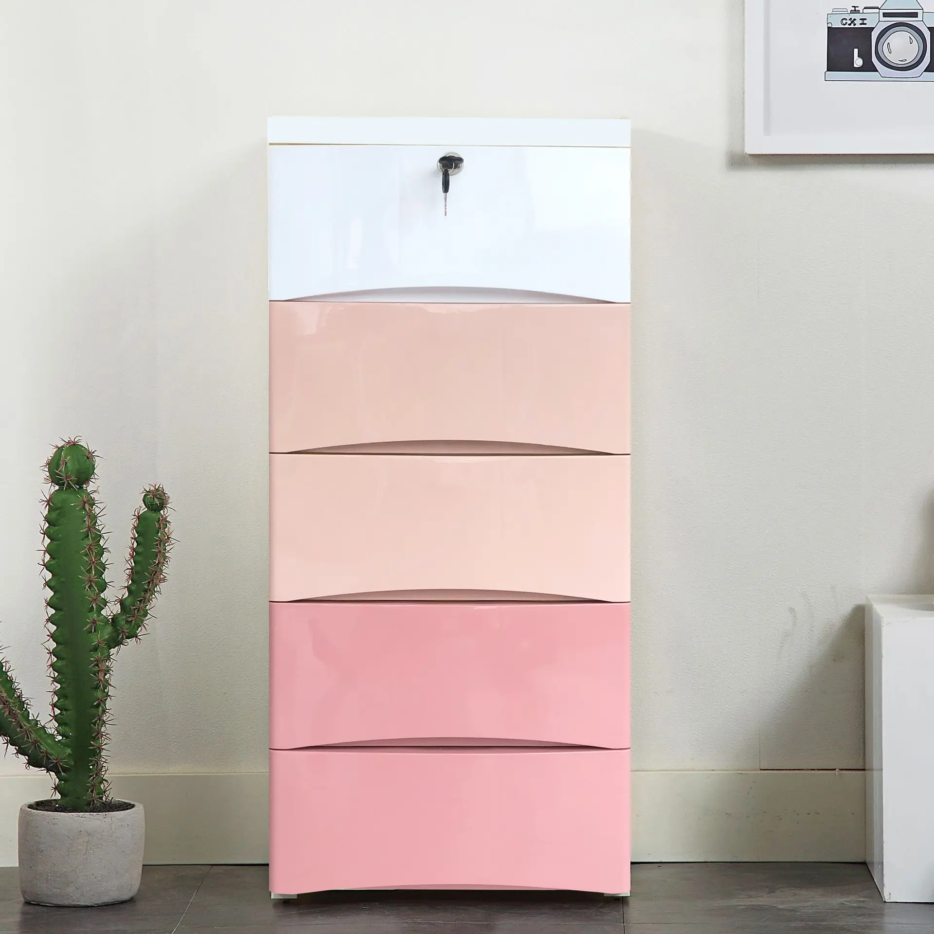 Heino add thick plastic drawer cabinet with 5 colors switch with wheels odorless non-toxic lockable eco friendly 5 layers 4 layers 3 layers
