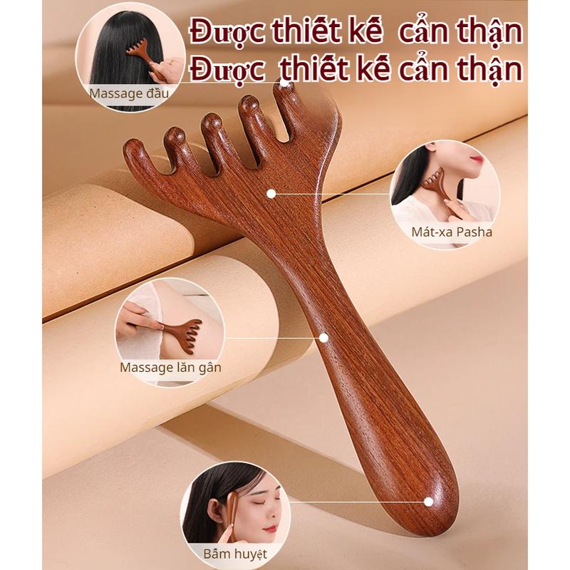 Lược Mát Xa Bấm Huyệt Năm Chấu, Máy Massage Đầu, Để Chà Xát 2