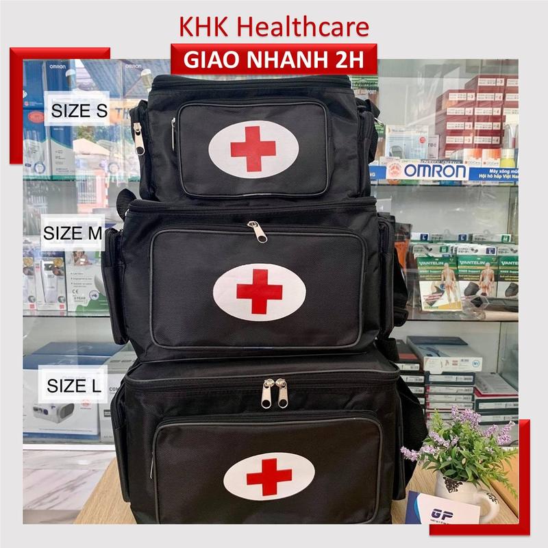 Túi cứu thương màu đen đúng chuẩn Bộ Y Tế đủ size S/M/L