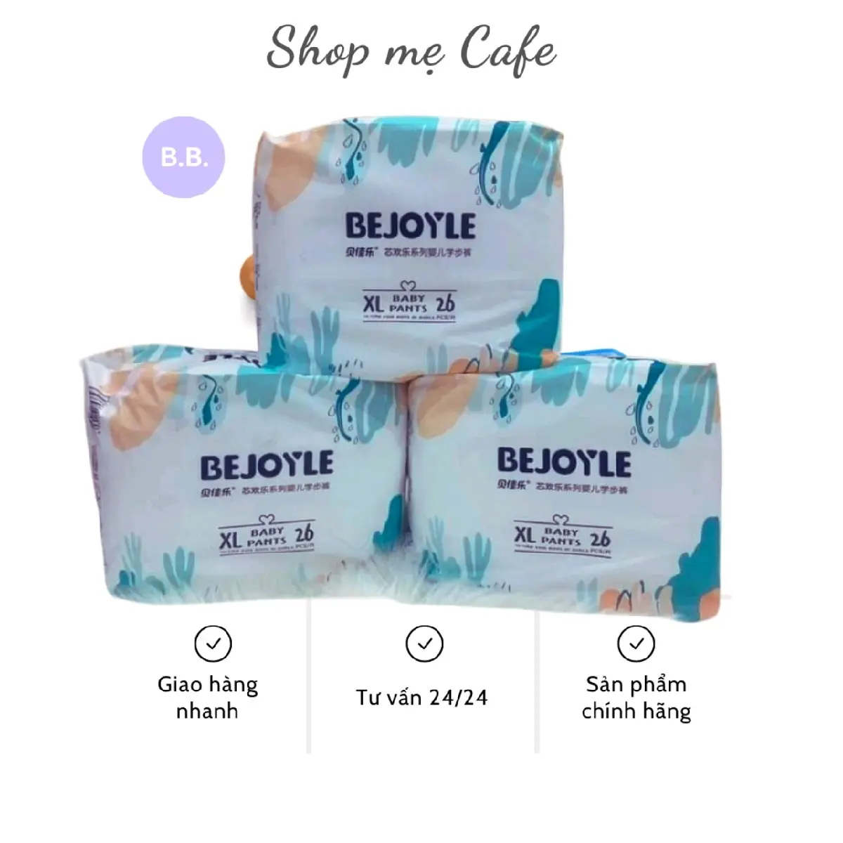 Bỉm/tã Bejoyle Xanh Cho Bé Nội Địa Trung Dán/ Quần Đủ Size S120/M96/L90/XL78/XXL66/XXXL54