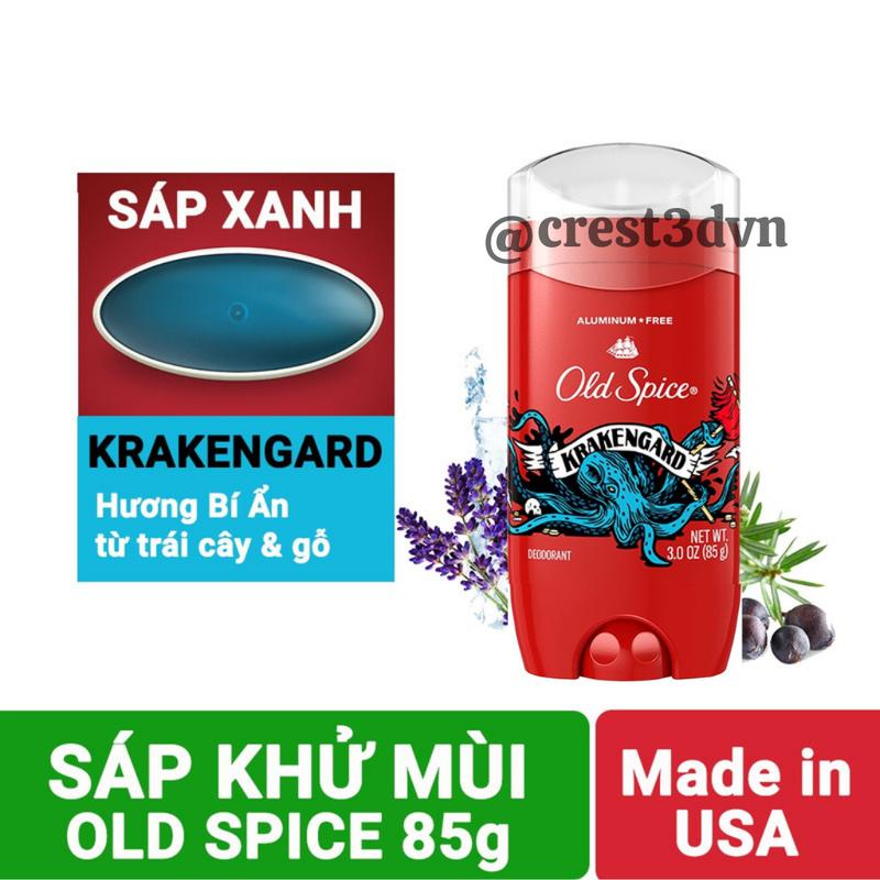Lăn sáp khử mùi Old Spice Krakengard sáp xanh 85gr - nội địa Mỹ chính hãng Khử Mùi Hôi thanh chống Women nam Nữ