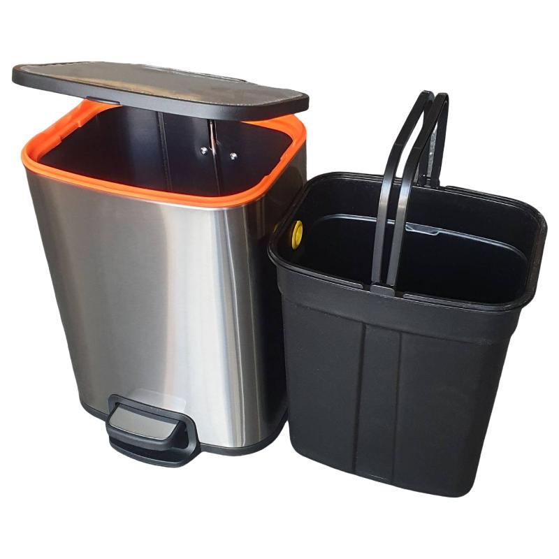 Product Introduction of Thùng rác inox đạp chân 6L giảm chấn cao cấp/ Indoor trashbin/VHP-DJ-DF248-6L 9