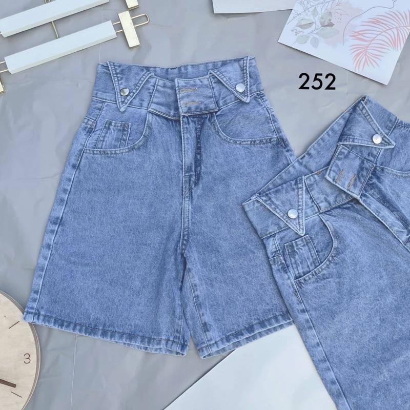 Quần jean ngố nữ lưng cao kiểu tam giác Lê Huy Fashion MS 252 Women Pants