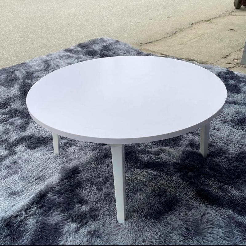 Bàn tròn 60cm mặt gỗ MDF cao cấp chân nhựa cao 28cm Tabless store