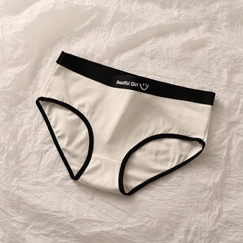 Đồ Lót Cotton Nguyên Chất Dành Cho Nữ Và Học Sinh Nữ Phong Cách Nhật Bản, Không để lại dấu vết, cạp vừa, thoáng khí, quần đùi nữ, Bán Buôn, Đầu Women Quần Lót Màu Đen 6