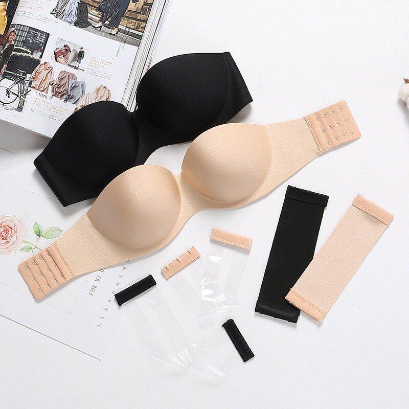 Áo Lót Không Dây,Bra Không Dây Quai Lưng Trong Suốt, Áo Lót Mặc Áo Hở Lưng, Trễ vai- AL tụt quai trong cup  nguckhong