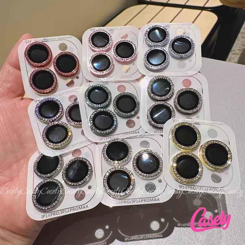 Ống Kính Cho IPhone 16 15 17 13 12 11 14 Pro Max 14 16 15 Plus 13 12 Mini 14 11 15 13 16 Pro Sáng Tạo Điểm Màu Kim Cương