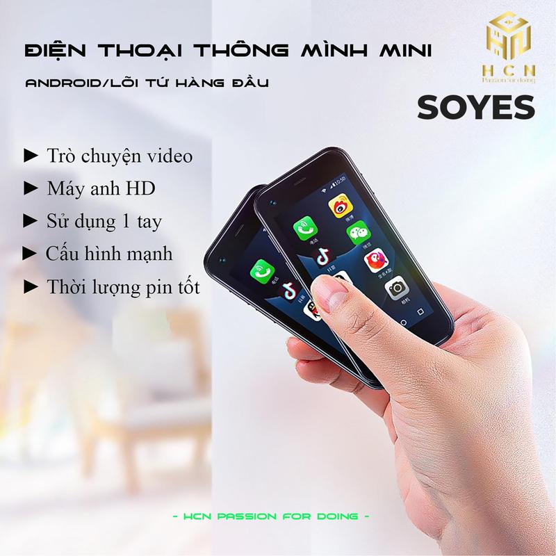 Điện thoại mini siêu nhỏ SOYES 16XS Mạng 4G 64GB Type C Android Phone Mobile Chơi Điện Tử Smartphone Sim Kem
