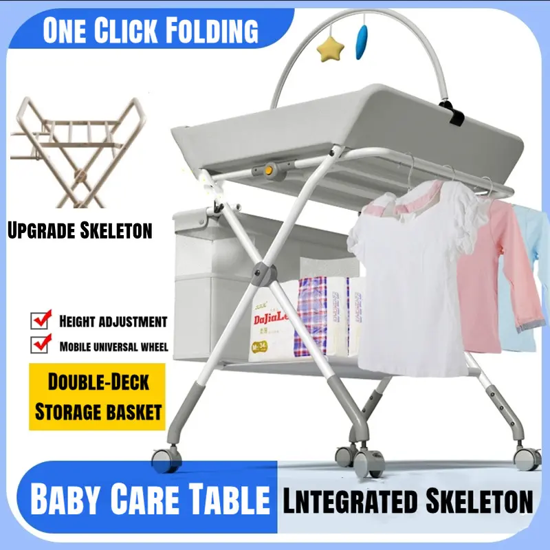 XiaoZhou-Foldable Diaper Changing Table / Station for Baby. Multifunctional Clothes Changing