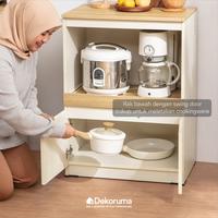 Gambar Dekoruma AOI Kabinet Lemari Dapur Kayu Minimalis - Kitchen Cabinet - Cokelat dari Dekoruma Official Store Kota Bekasi 4 Tokopedia